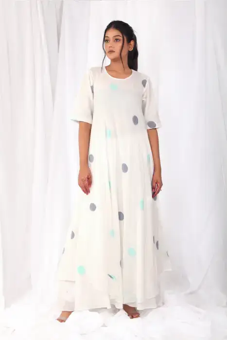 layer polka dress